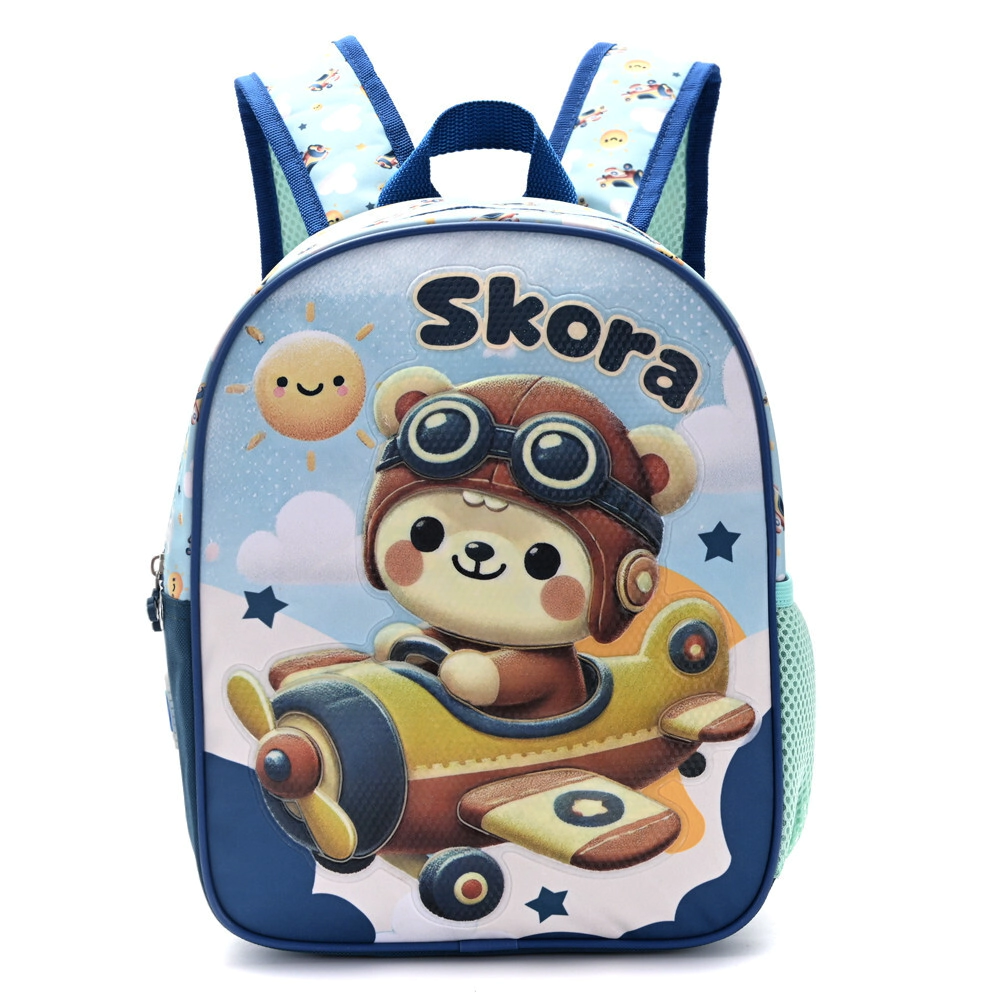 MOCHILA PETIT TERMOFORMADA AVION 22x30x10CM SKORA