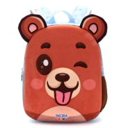 MOCHILA KAWAII TERMOFORMADA OSO MARRON 22x30x10CM SKORA