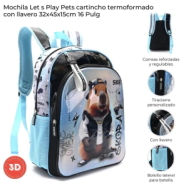 MOCHILA FRENTE TERMOFORMADA LETS PLAY 32x45x15 CM SKORA