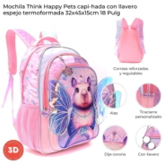 MOCHILA THINK HAPPY PETS CAPI-HADA 32x45x15 CM SKORA