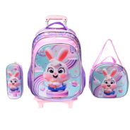 SET X4: MOCHILA CARRO CON LUNCHERA Y CARTUCHERA 16