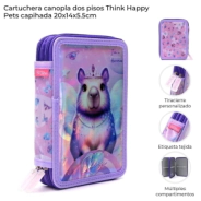 CARTUCHERA CANOPLA DOS PISOS THINK HAPPY PETS SKORA