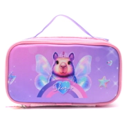 CARTUCHERA RECTANGULAR CON SOLAPA 2 CIERRES THINK HAPPY SKORA