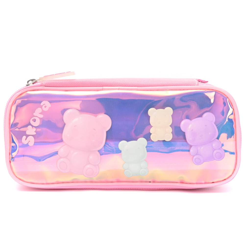 CARTUCHERA CON BOLSILLO INTERNO Y VOLANTE THINK HAPPY GUMMIE SKORA