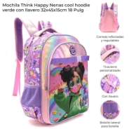 MOCHILA THINK HAPPY NENAS SKORA 32x45x15 CM
