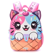 MOCHILA KAWAII TERMOFORMADA GATITO HELADO 22x30x10 CM SKORA