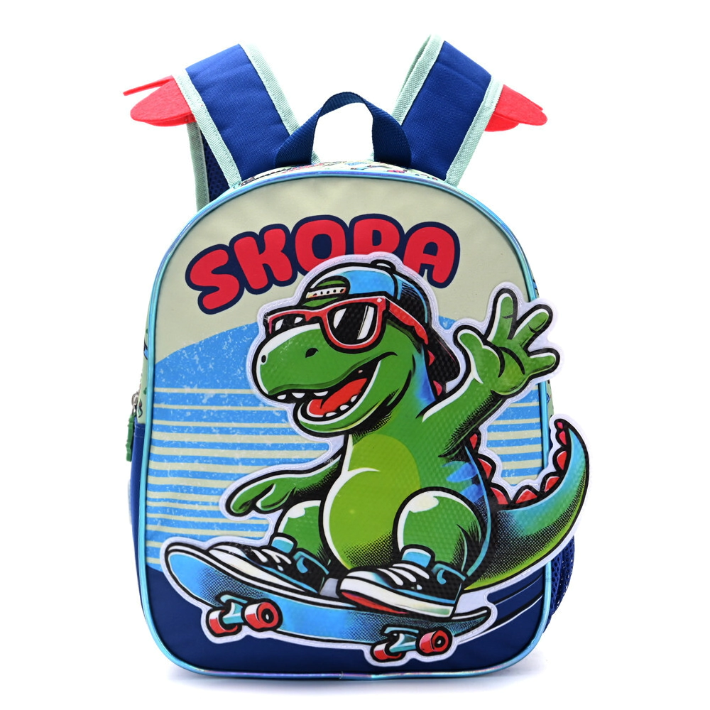 MOCHILA PETIT ESPALDA TERMOFORMADA DINO 22x30x10 CM SKORA