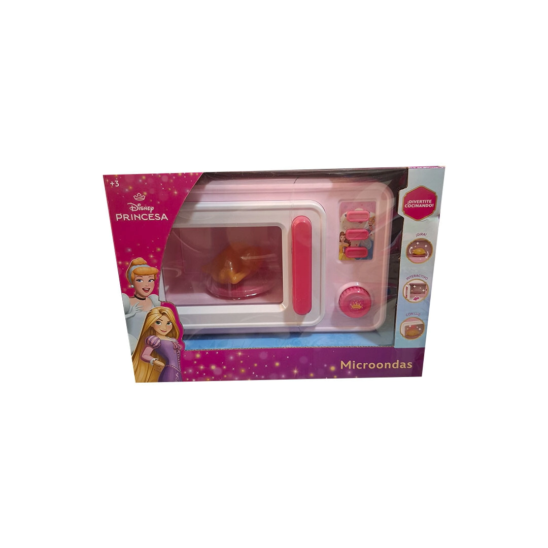 MICROONDAS A PILAS LUZ Y SONIDO DISNEY PRINCESAS 23x12x17 CM