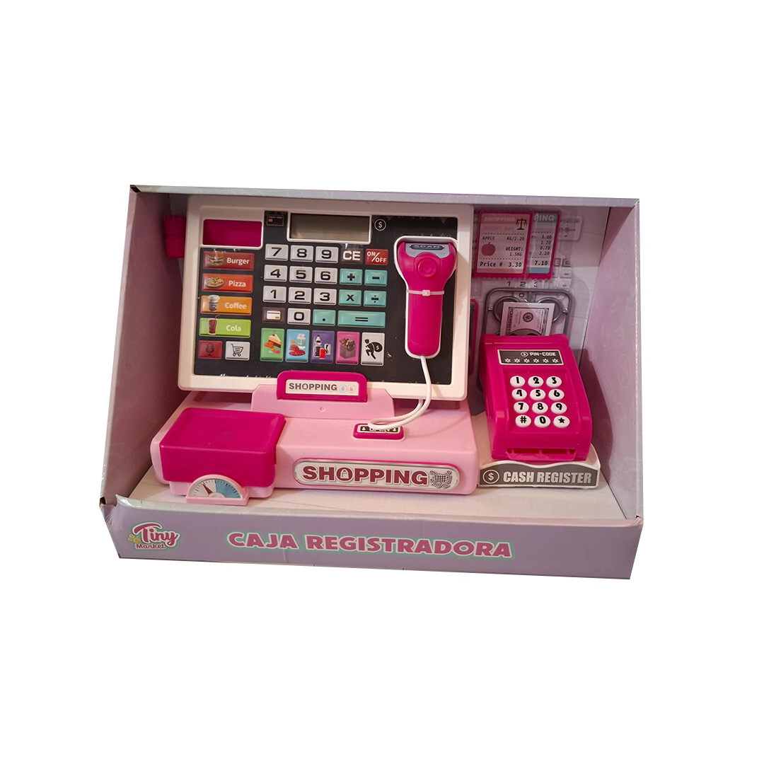 SUPER SET CAJA REGISTRADORA TINY CON CALCULADORA 32x21x15 CM