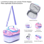 LUNCHERA 2 PISOS CON CORREA THINK HAPPY PETS SKORA