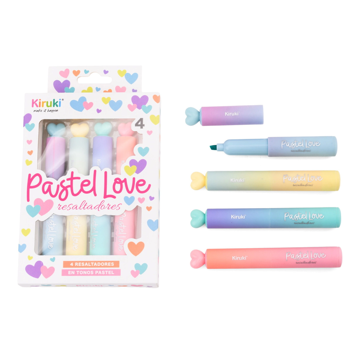 RESALTADORES PASTEL LOVE X4 KIRUKI