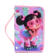 CARTUCHERA CANOPLA DESPLEGABLE THINK HAPPY NENAS COOL 22x14x6 CM SKORA