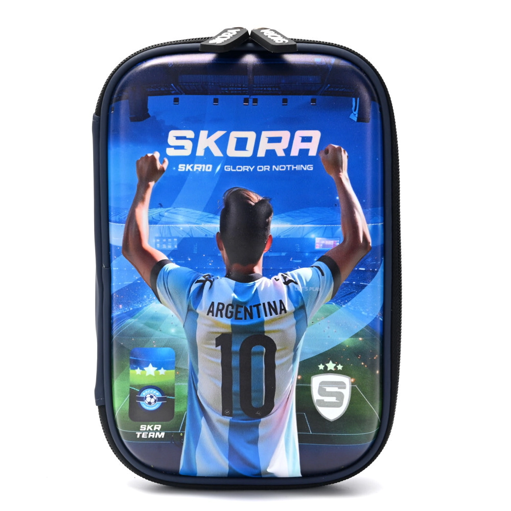 CARTUCHERA CANOPLA 1 PISO LETS PLAY FUTBOL 22x16x4 CM SKORA