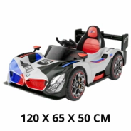 AUTO DEPORTIVO GT CARRERA A BATERIA CON LUZ, SONIDO Y CONTROL REMOTO 12V4,5A 120X65X50CM