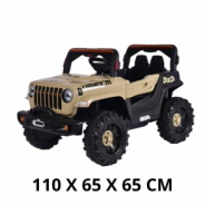 JEEP 4X4 A BATERIA CON LUZ, SONIDO Y CONTROL REMOTO 12V7A 110X65X65CM