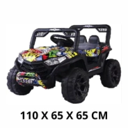 AUTO UTV DEPORTIVO GRAFITTI A BATERIA CON LUZ, SONIDO Y CONTROL REMOTO 12V4,5A 110X65X65CM