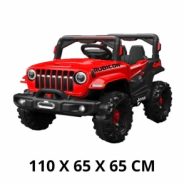 JEEP 4X4 A BATERIA CON LUZ, SONIDO Y CONTROL REMOTO 12V7A 110X65X65CM