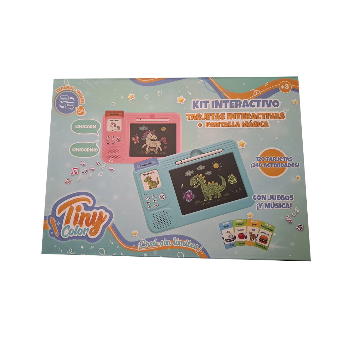 JUGA APRENDIENDO INGLES/ESPA�OL CON PIZARRA CARGA USB 29X20X4CM