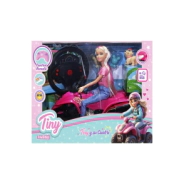MU&Ntilde;ECA TINY CON SU CUATRICICLO A RADIO CONTROL CARGA USB 35X22X30CM