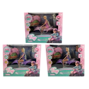MU&Ntilde;ECA TINY CON SU CUATRICICLO A RADIO CONTROL CARGA USB 35X22X30CM