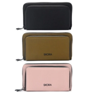 BILLETERA LURIL CON BOLSILLO FRONTAL Y LLAVERO SKORA NEGRO