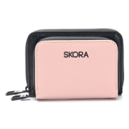 BILLETERA LURIL CON BOLSILLO FRONTAL Y LLAVERO SKORA ROSA