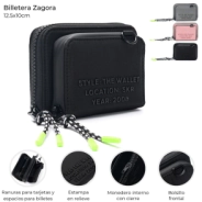 BILLETERA ZAGORA CON BOLSILLO FRONTAL SKORA ROSA