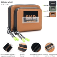 BILLETERA SAFI CON BOLSILLO FRONTAL SKORA NEGRO