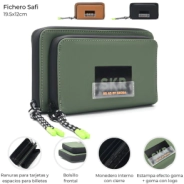 FICHERO SAFI CON BOLSILLO FRONTAL SKORA VERDE