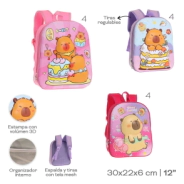 MOCHILA INFANTIL CAPYBARA TRENDY ROSA