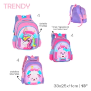 MOCHILA INFANTIL TRENDY LILA