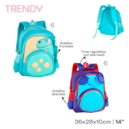 MOCHILA INFANTIL TRENDY AZUL