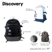 MOCHILA DISCOVERY BLANCO