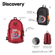 MOCHILA DISCOVERY ROJO