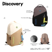 MOCHILA DISCOVERY BEIGE