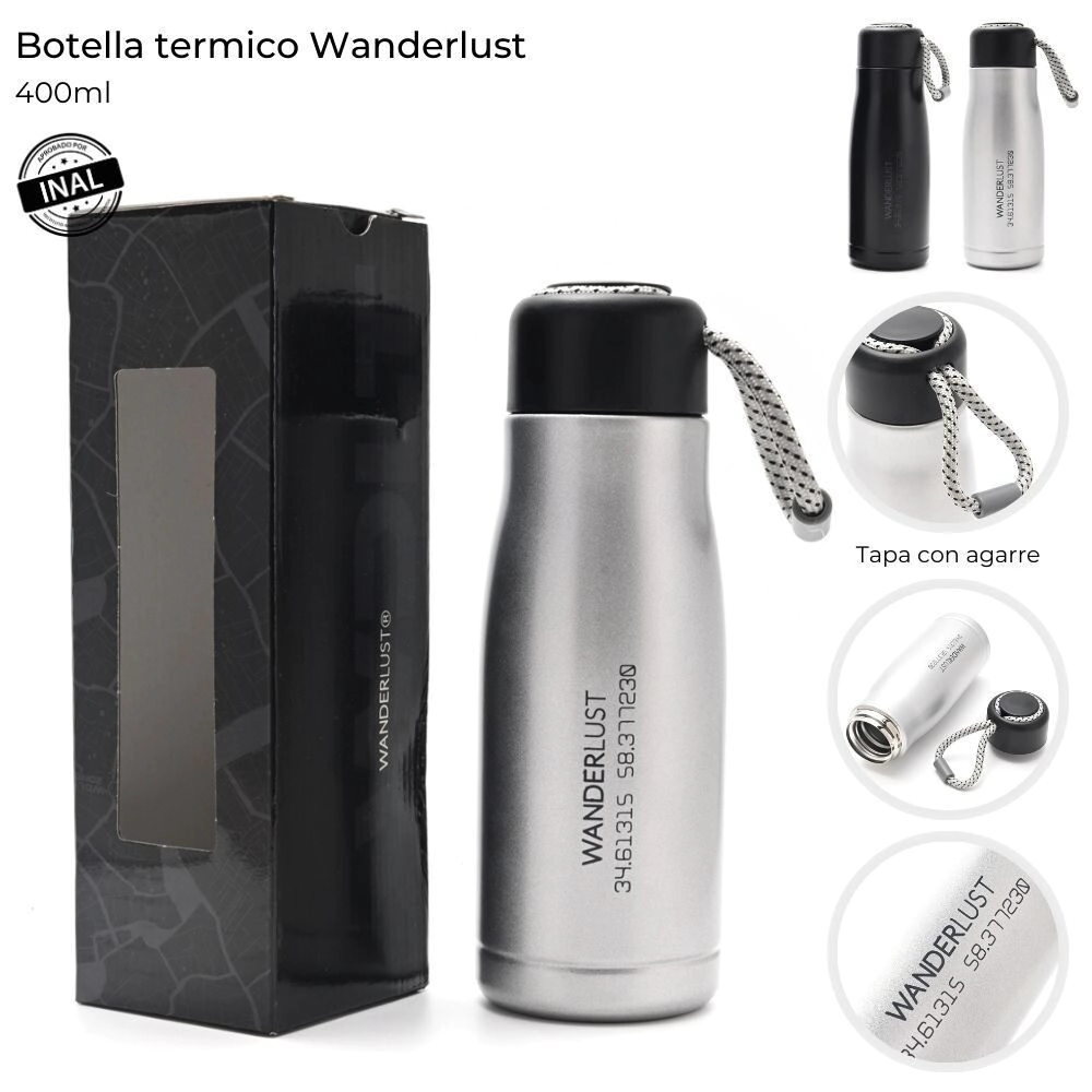 BOTELLA TERMICA WANDERLUST CON TAPA 400ML