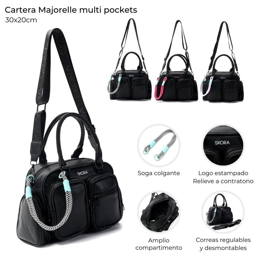 CARTERA MAJORELLE MULTI POCKETS 30x20CM SKORA