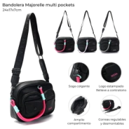 BANDOLERA MAJORELLE MULTI POCKETS 24x17x7CM SKORA