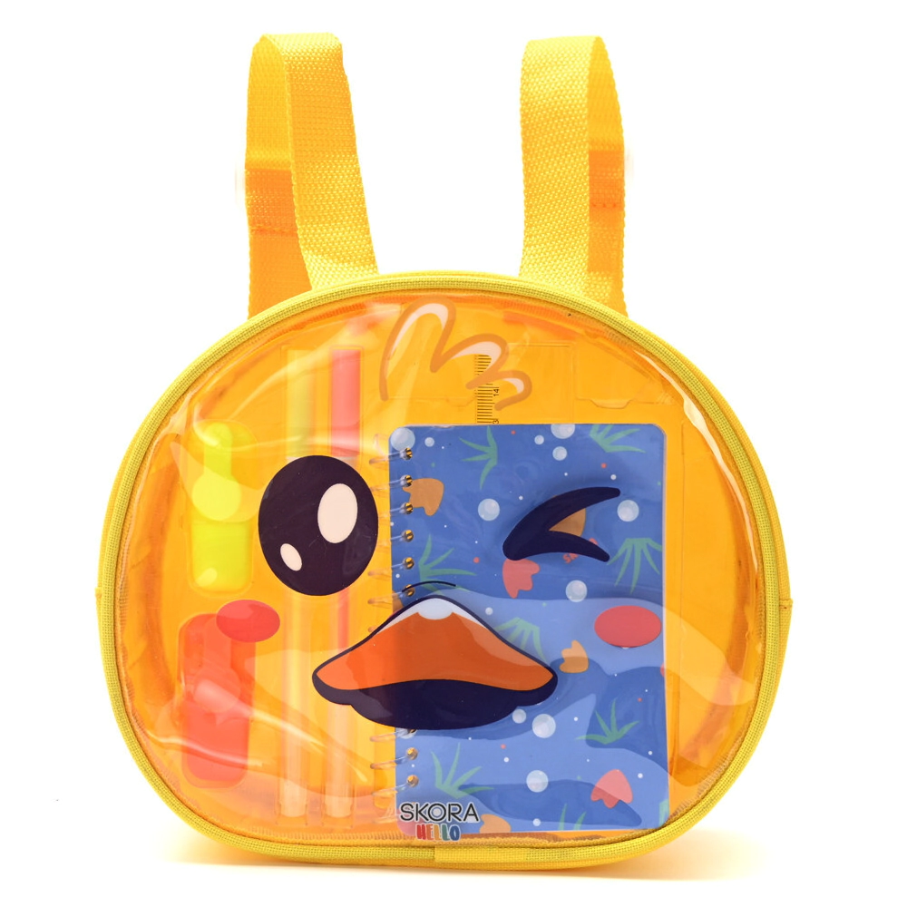 MOCHILA CON SET LIBRERIA INCLUYE CUADERNO SKORA KAWAII