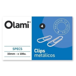 Clip Metal N�4 33mm x100uni