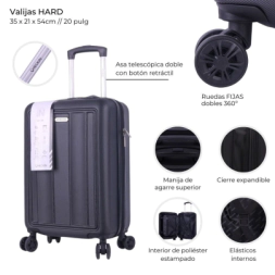 VALIJA CARRY ON HARD CHECK IN 20