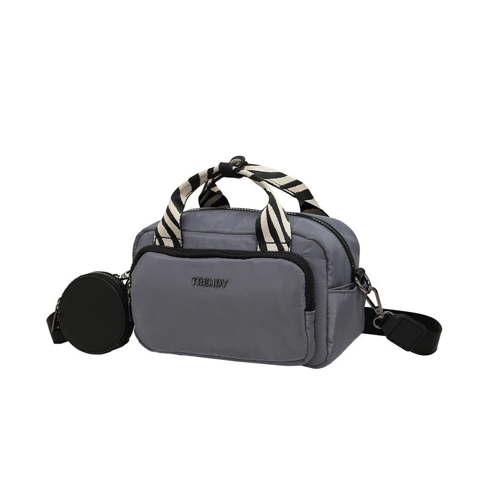 MORRAL CON MONEDERO TRENDY GRIS