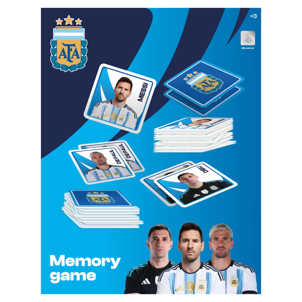 JUEGO DE MEMORIA AFA SELECCION ARGENTINA 20X15X6 CM