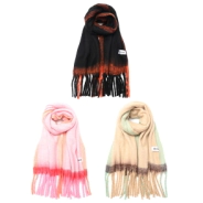 RUANA BICOLOR CON FLECOS 180x50CM SKORA