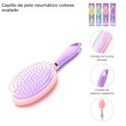 CEPILLO DE PELO NEUMATICO COLORES OVALADO SKORA