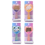 CEPILLO DE PELO NEUMATICO CON FORMA DE CORANZO CON GLITTER SKORA