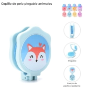 CEPILLO DE PELO PLEGABLE ANIMALES SKORA