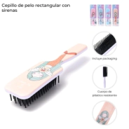 CEPILLO DE PELO RECTANGULAR CON SIRENAS SKORA