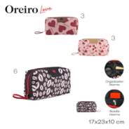 PORTACOSMETICO OREIRO LOVE NEGRO