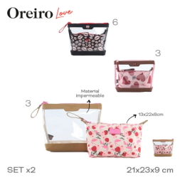 PORTACOSMETICO OREIRO LOVE ROJO